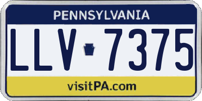 PA license plate LLV7375