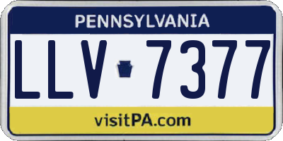 PA license plate LLV7377