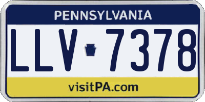 PA license plate LLV7378