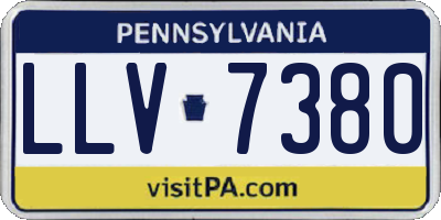 PA license plate LLV7380