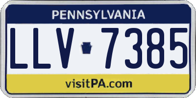 PA license plate LLV7385