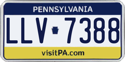 PA license plate LLV7388