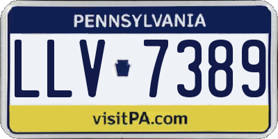 PA license plate LLV7389