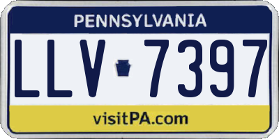 PA license plate LLV7397