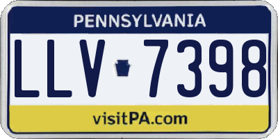 PA license plate LLV7398