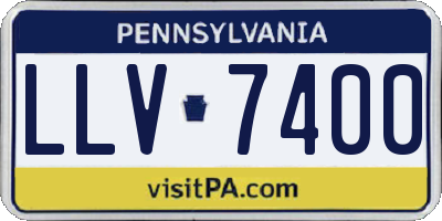 PA license plate LLV7400