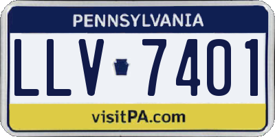 PA license plate LLV7401