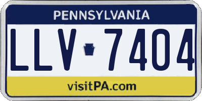 PA license plate LLV7404