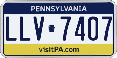 PA license plate LLV7407
