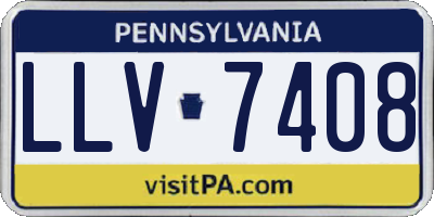PA license plate LLV7408