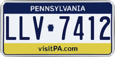 PA license plate LLV7412