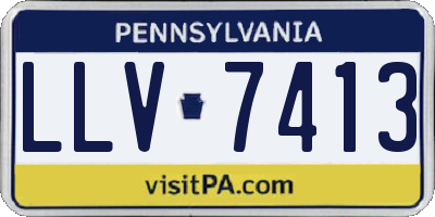 PA license plate LLV7413