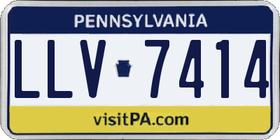 PA license plate LLV7414
