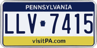 PA license plate LLV7415