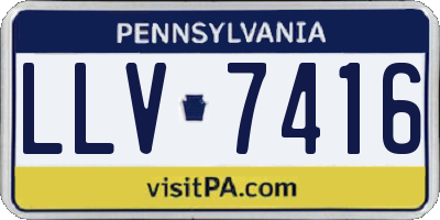 PA license plate LLV7416