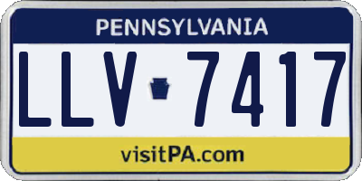PA license plate LLV7417