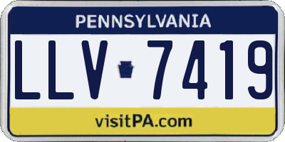 PA license plate LLV7419