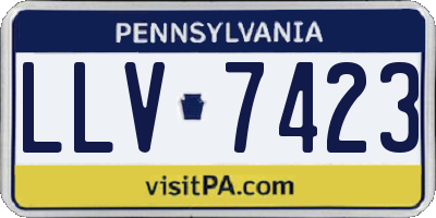 PA license plate LLV7423