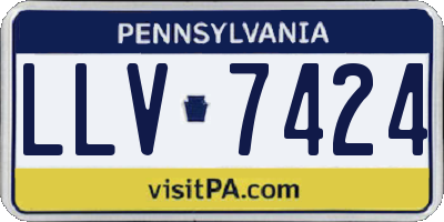 PA license plate LLV7424