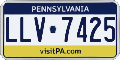 PA license plate LLV7425