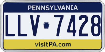 PA license plate LLV7428