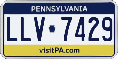 PA license plate LLV7429