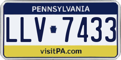 PA license plate LLV7433
