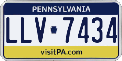 PA license plate LLV7434
