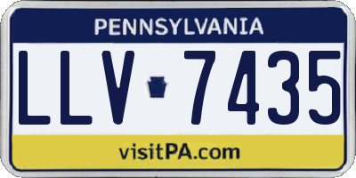 PA license plate LLV7435