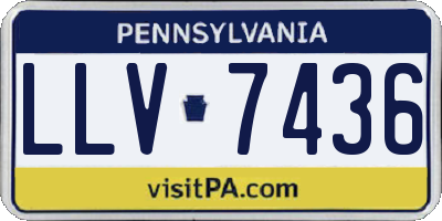 PA license plate LLV7436