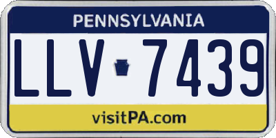 PA license plate LLV7439