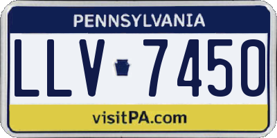 PA license plate LLV7450