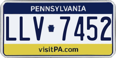 PA license plate LLV7452