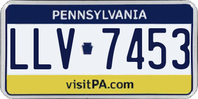 PA license plate LLV7453