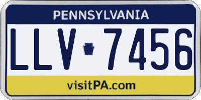 PA license plate LLV7456