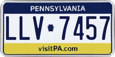 PA license plate LLV7457