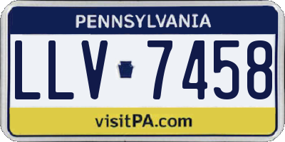 PA license plate LLV7458