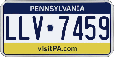 PA license plate LLV7459