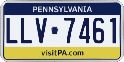 PA license plate LLV7461
