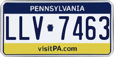 PA license plate LLV7463