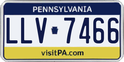 PA license plate LLV7466