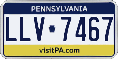 PA license plate LLV7467