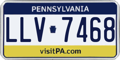 PA license plate LLV7468