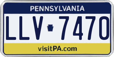 PA license plate LLV7470