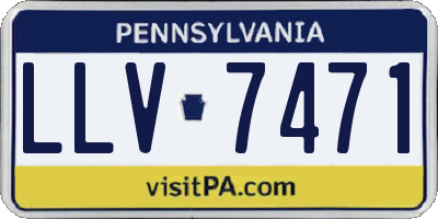 PA license plate LLV7471