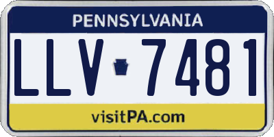 PA license plate LLV7481