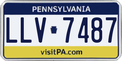 PA license plate LLV7487