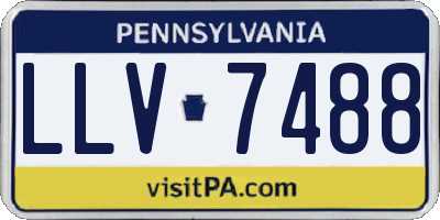 PA license plate LLV7488