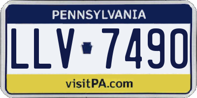 PA license plate LLV7490