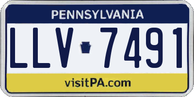PA license plate LLV7491